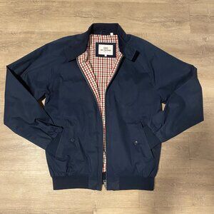 Ben Sherman Original Navy Harrington / Bomber Jacket – Gingham Lined (Men’s M)